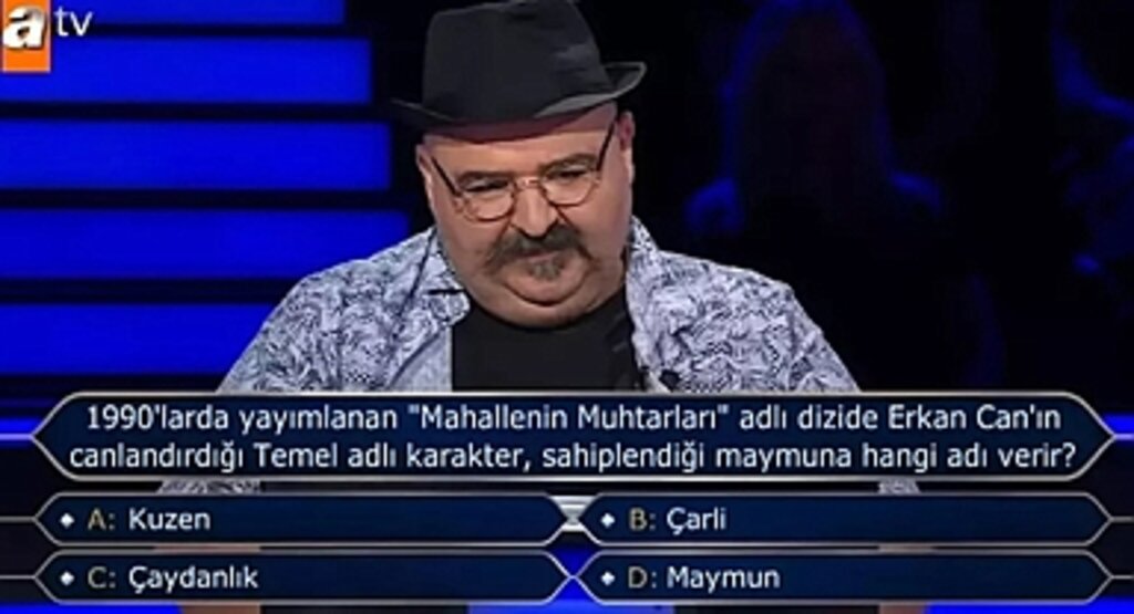 Kim Milyoner Olmak İster’de Nostalji Rüzgarı: Mahallenin Muhtarları Dizisinde Temel'in Maymununa Verdiği İsim Nedir?