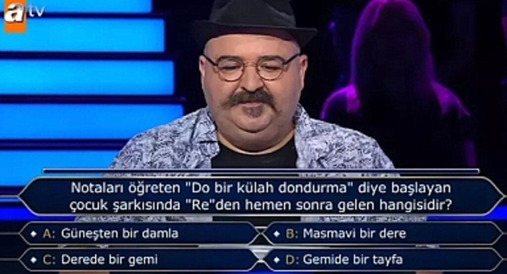 Kim Milyoner Olmak İster’de Notaları Öğreten Şarkı Sorusu! İşte Cevabı
