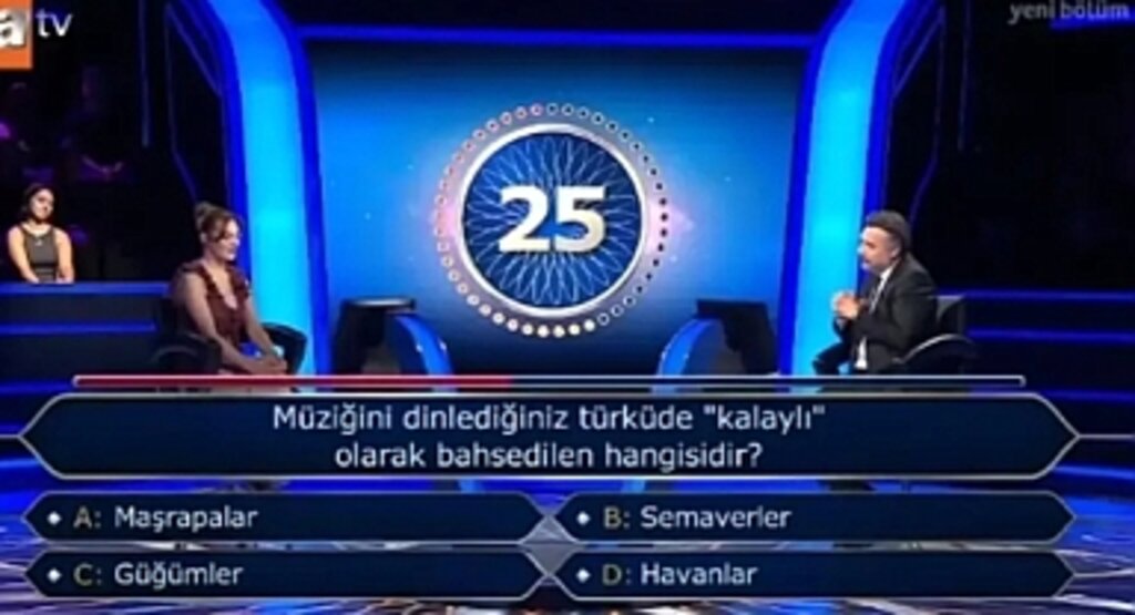 Kim Milyoner Olmak İster'de Türkü Sorusu:
