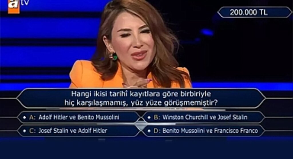 Kim Milyoner Olmak İster’de Tarih Sorusu: Stalin ve Hitler Hiç Karşılaşmadı