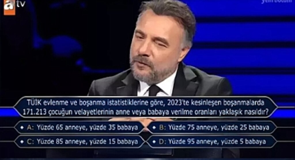Kim Milyoner Olmak İster’de Gündem: TÜİK Boşanma İstatistiklerine Göre Çocukların Velayeti Hangi Oranlarda Veriliyor?