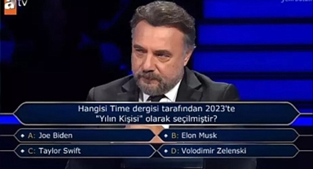 Kim Milyoner Olmak İster'de Heyecan Dolu Soru: Time Dergisi'nin 2023 Yılın Kişisi Kim Oldu?