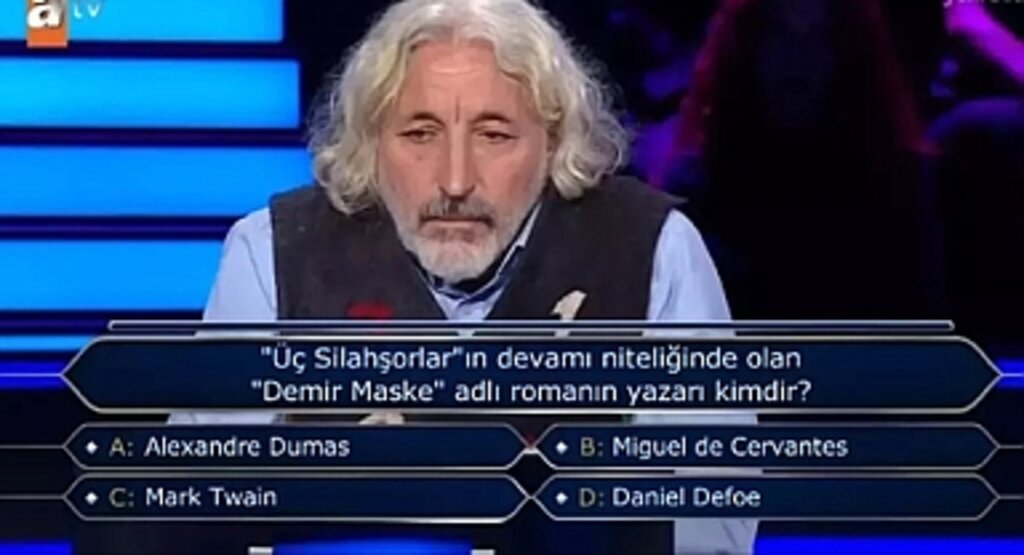 Kim Milyoner Olmak İster'de Soruldu: 'Üç Silahşorlar'ın Devamı Olan Demir Maske Romanının Yazarı Kim?