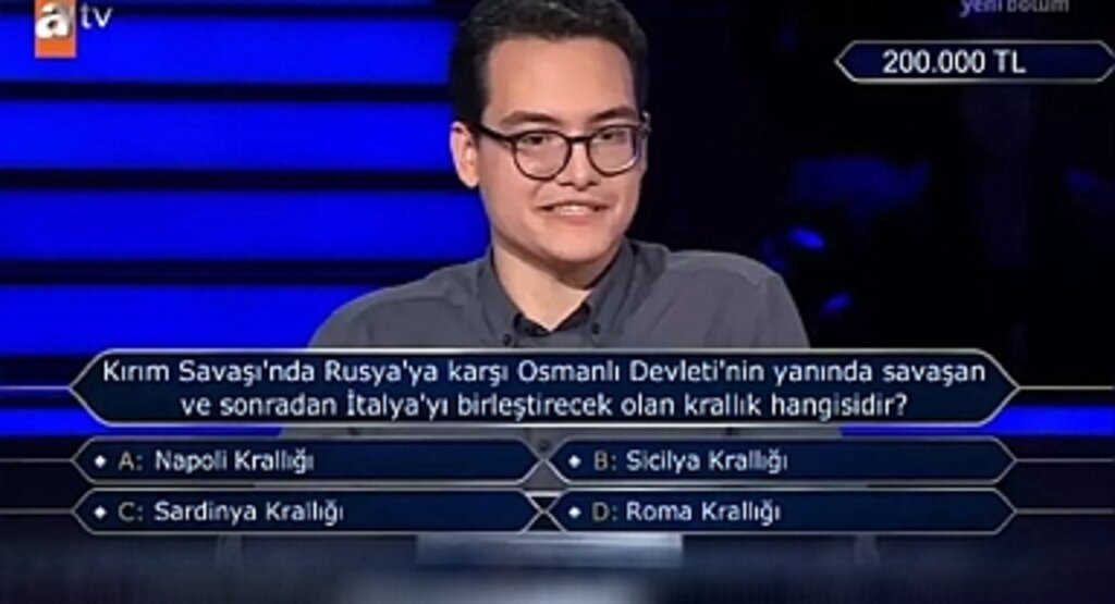 Kim Milyoner Olmak İster’de Tarihi Soru: Kırım Savaşı'nda Osmanlı'nın Yanında Savaşan Krallık Hangisiydi?