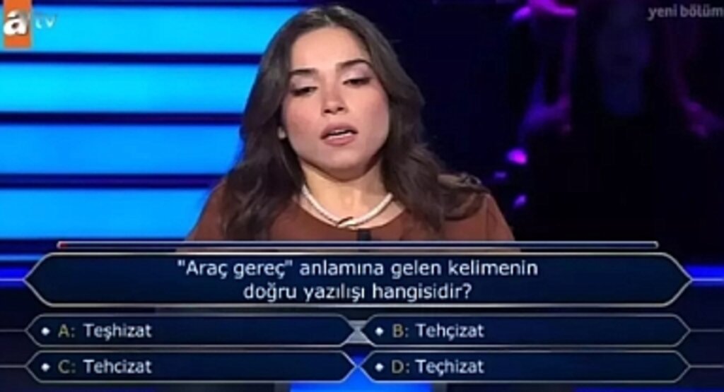 Kim Milyoner Olmak İster'de Zorlayıcı Dil Sorusu: 