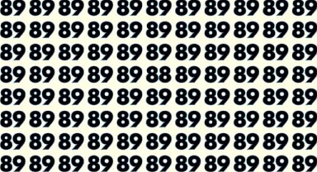 Optik İllüzyon Zeka Testi: 89'ların Arasında Gizlenen 88 Sayısını 6 Saniyede Bulabilir misiniz?