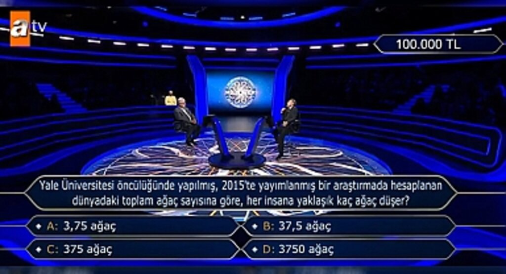 Kim Milyoner Olmak İster'de Ağaç Sorusu Yarışmacıya Zor Anlar Yaşattı!