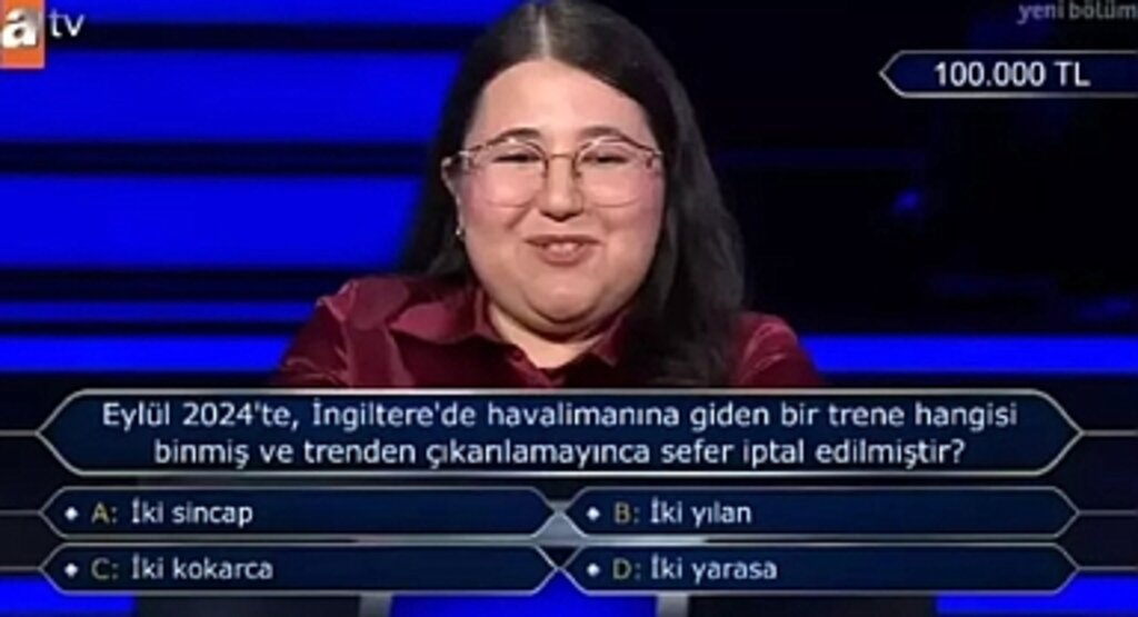 Kim Milyoner Olmak İster'de İlginç Tren Sorusu! Yarışmacı Yanıtıyla Şaşırttı