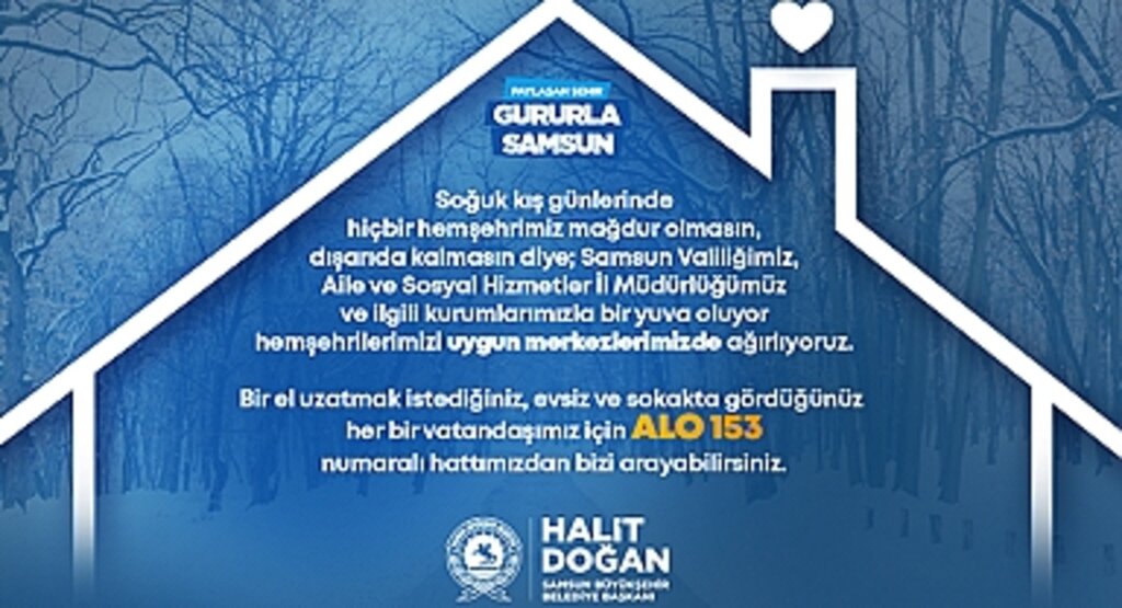 Samsun Büyükşehir’den Soğuk Günlerde Sıcak Bir Dokunuş