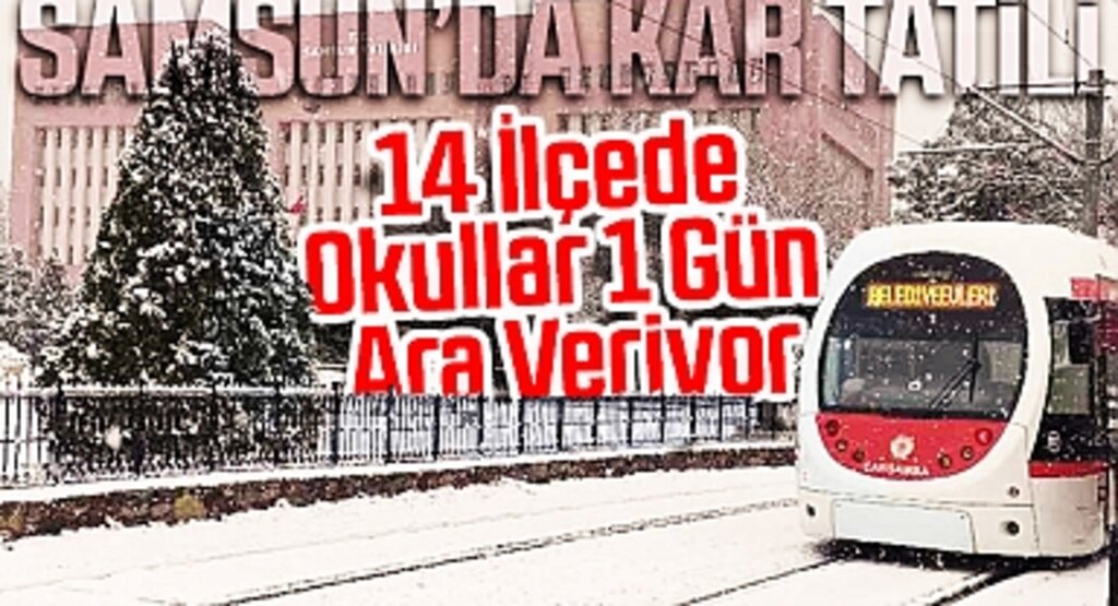 Samsun'da Kar Tatili: 14 İlçede Okullar 1 Gün Ara Veriyor