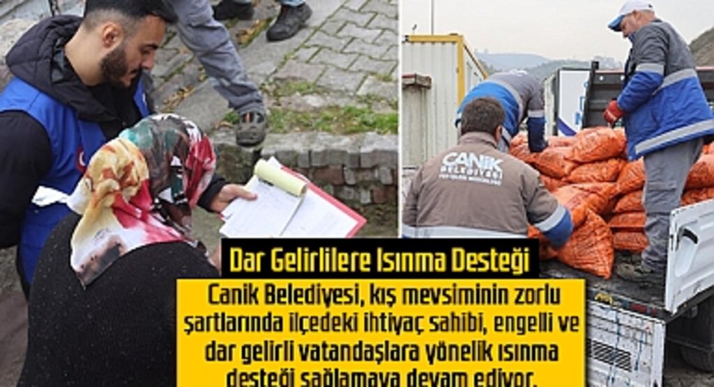 Canik Belediyesi’nden Dar Gelirlilere Isınma Desteği