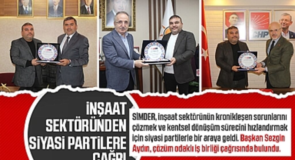 Başkan Aydın: Kentsel Dönüşüm Ve Sektör Sorunları İçin Adım Atılmalı