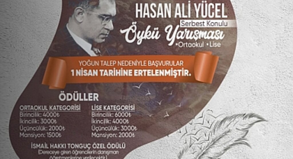 Hasan Ali Yücel Öykü Yarışmasına Yoğun İlgi: Son Başvuru Tarihi Uzatıldı