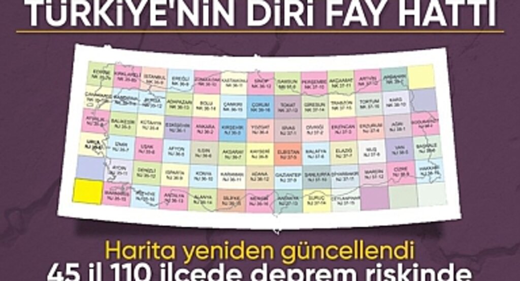 Türkiye'nin Deprem Risk Haritası Güncellendi: 45 İl ve 110 İlçe Aktif Fay Kuşağında