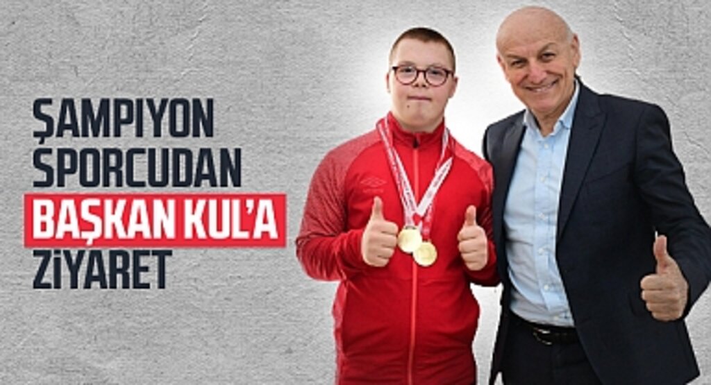 Şampiyon Sporcudan Başkan Kul’a Ziyaret