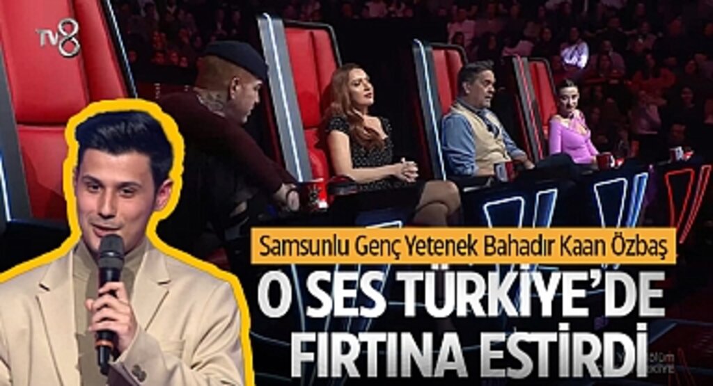 Samsunlu Genç Yetenek Bahadır Kaan Özbaş, O Ses Türkiye'de Fırtına Estirdi