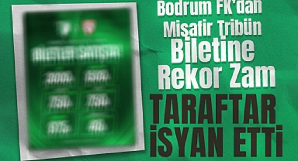 Bodrum FK'dan Misafir Tribün Biletine Rekor Zam: Samsunspor Taraftarı İsyan Etti