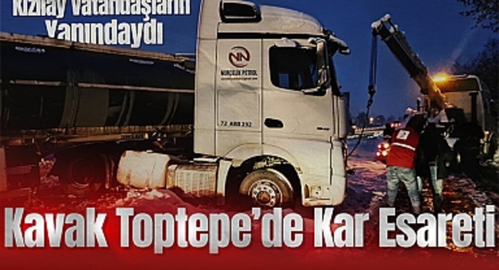 Kavak Toptepe'de Kar Esareti: Kızılay Vatandaşların Yanındaydı