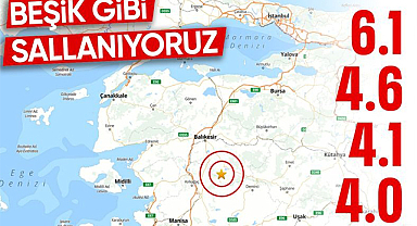 SON DAKİKA: Balıkesir Sındırgı’da 6.1 Büyüklüğünde Deprem! 4.6, 4.1 ve 4.0 Büyüklüğünde Artçılar Meydana Geldi