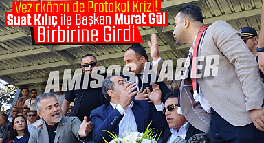 Vezirköprü'de Protokol Krizi! Suat Kılıç ile Başkan Murat Gül Birbirine Girdi, Milletvekili ve Kaymakam Araya Girdi