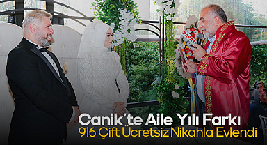 Canik’te Aile Yılı Farkı: 916 Çift Ücretsiz Nikahla Evlendi