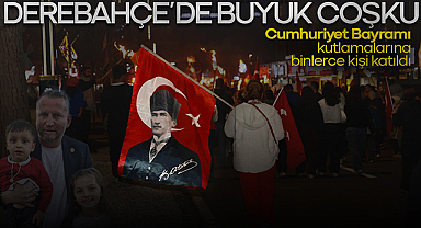 Derebahçe'de büyük coşku: Cumhuriyet Bayramı kutlamalarına binlerce kişi katıldı