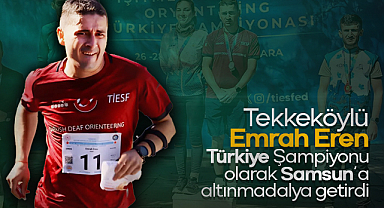 Emrah Eren, Türkiye Şampiyonu olarak Samsun’a altın madalya getirdi
