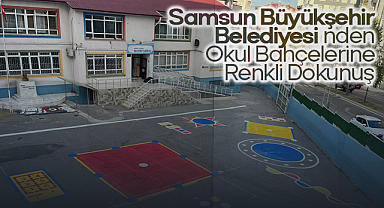 Samsun Büyükşehir Belediyesi'nden Okul Bahçelerine Renkli Dokunuş