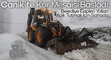 Canik’te Kar Mesaisi Başladı: Belediye Ekipleri Yolları Açık Tutmak İçin Sahada