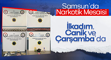 Samsun Emniyeti'nden Eş Zamanlı Darbe: 3 İlçede 9 Şüpheli Yakalandı