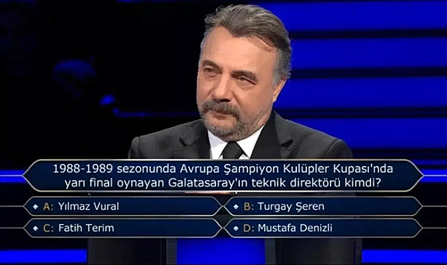 Milyoner'de Futbol Tarihi Sorusu: 1989'da Galatasaray'ın Başındaki İsim Kimdi?