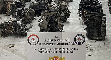 Samsun Çarşamba’da Kaçakçılık Operasyonu: 13 Adet Otomobil Motoru Ele Geçirildi