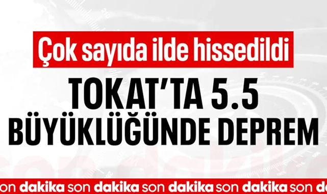 Tokat'ın Niksar ilçesinde 5.5 büyüklüğünde deprem korkuttu