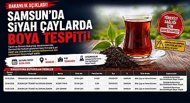 Samsun'da Büyük Gıda Skandalı: Tekkeköy Menşeili Markaların Çaylarında Boya Tespit Edildi
