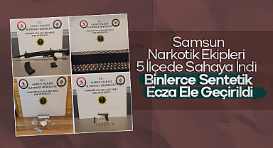 Samsun Narkotik Ekipleri 5 İlçede Sahaya İndi: Binlerce Sentetik Ecza Ele Geçirildi