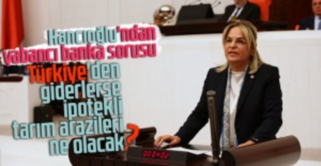 Neslihan Hancıoğlu'ndan Bankacılık Sektörüne Eleştiri: Tarım Arazilerinin Durumu Belirsiz