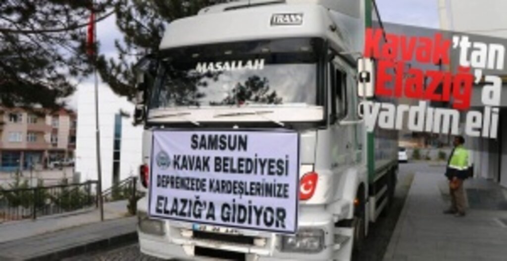 Kavak Belediyesi, Depremzedelere Yardım Gönderdi