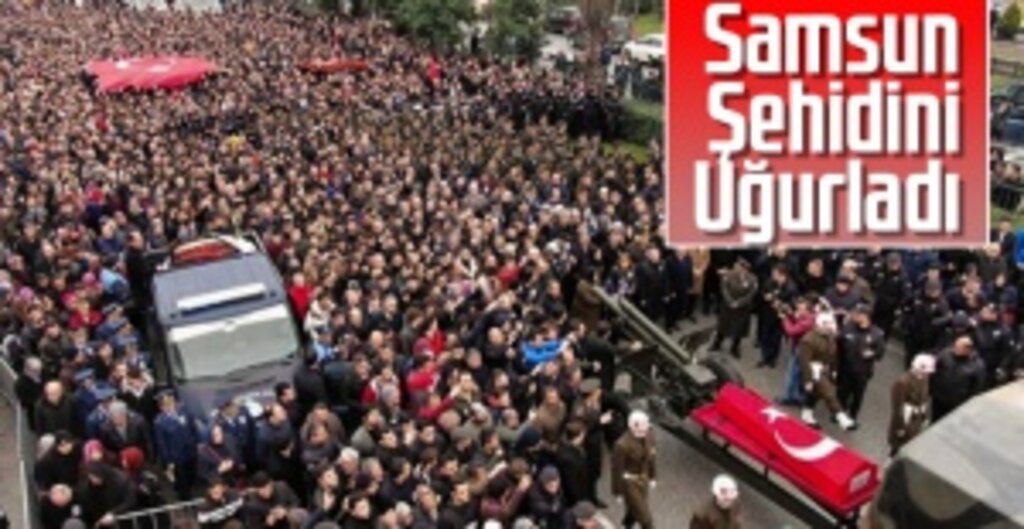 Samsun'da Şehit Uzman Onbaşı Tayfun Pekel’i Son Yolculuğuna Uğurladı