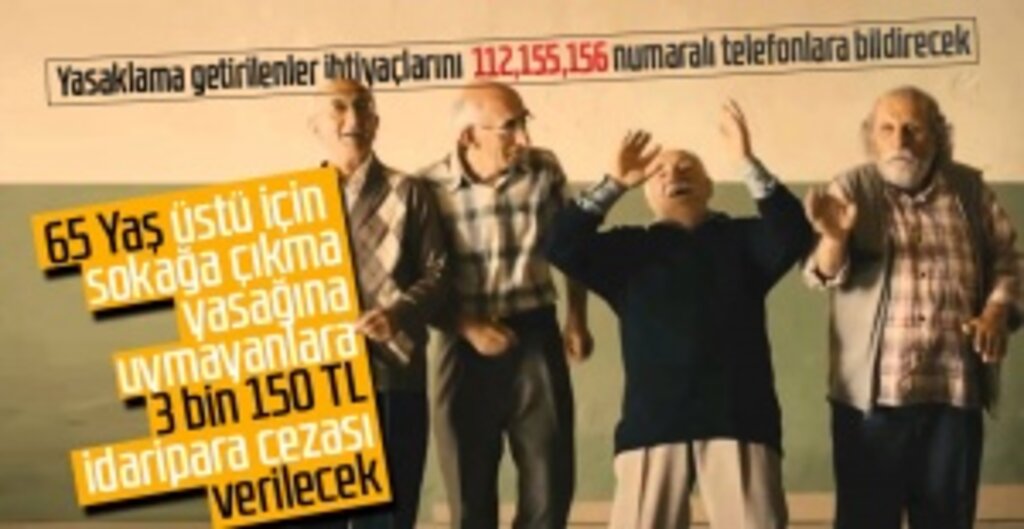 65 Yaş Üstü ve Kronik Hastalara Sokağa Çıkma Kısıtlaması Getirildi