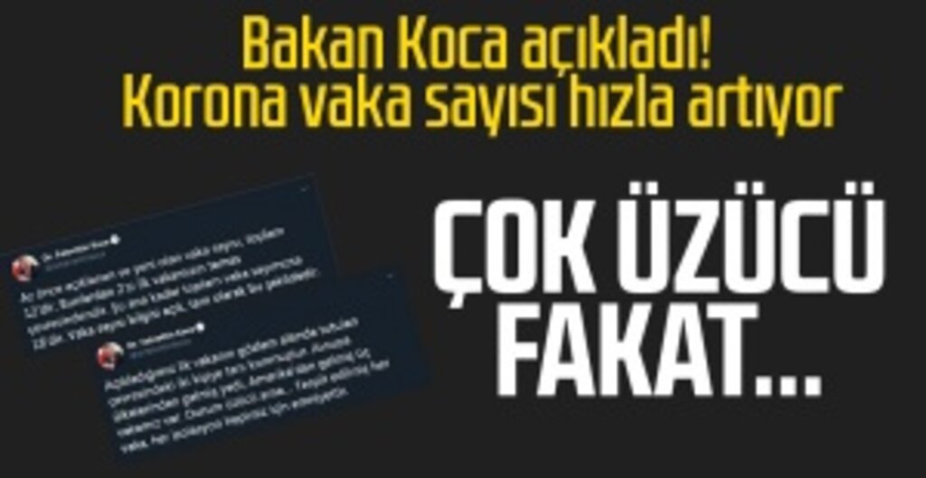 Sağlık Bakanı Fahrettin Koca, Türkiye’deki Koronavirüs Vaka Sayısını Açıkladı