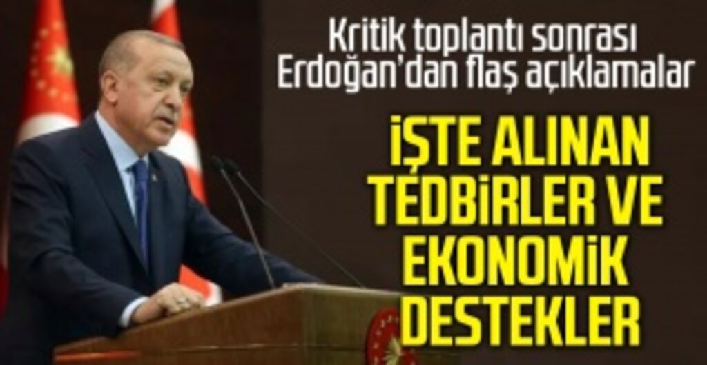 Erdoğan, Çankaya Köşkü'nde Koronavirüs Toplantısının Ardından Açıklama Yaptı...