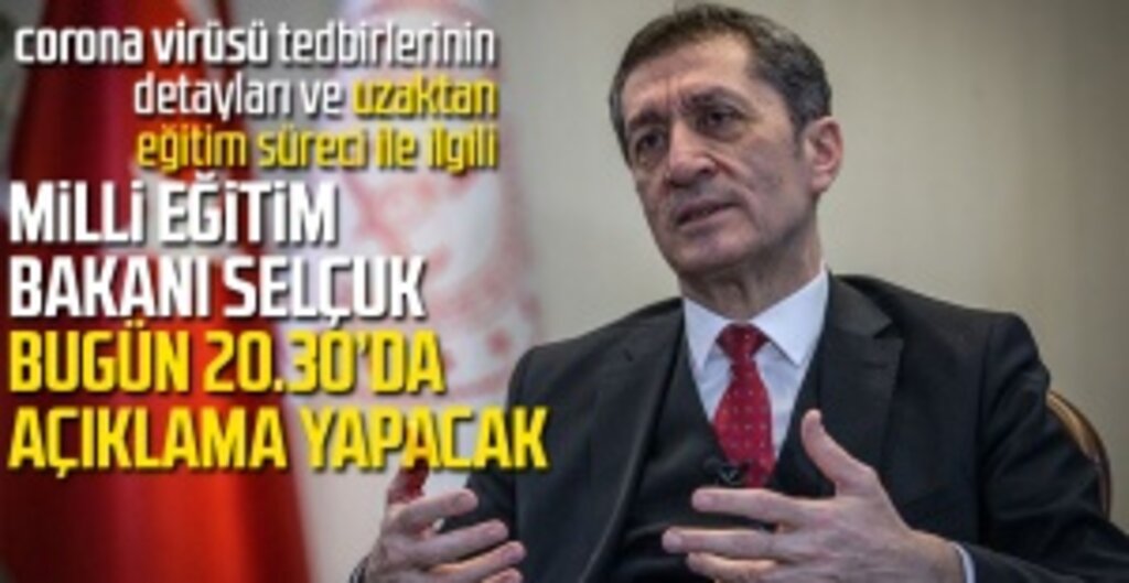 Ziya Selçuk'tan Uzaktan Eğitim ve Koronavirüs Tedbirleri Hakkında Açıklama