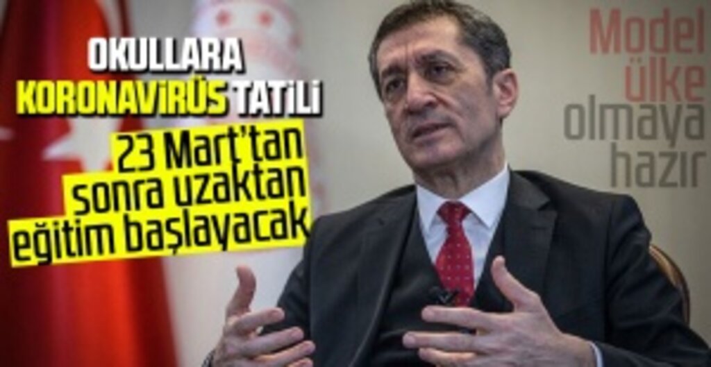Milli Eğitim Bakanı Ziya Selçuk'tan Koronavirüs Önlemleri ve Uzaktan Eğitim Açıklamaları