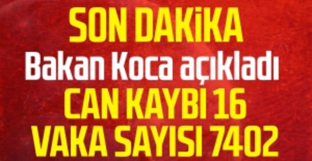 Sağlık Bakanı Koca: Türkiye'de 108 Kişi Hayatını Kaybetti, 7.402 Yeni Vaka Tespit Edildi
