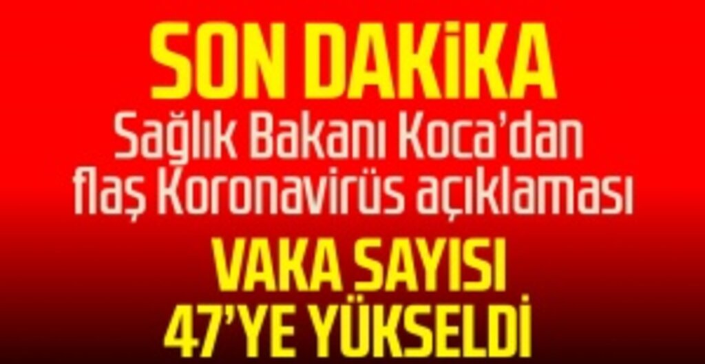 Türkiye'de Koronavirüs Vaka Sayısı 47'ye Yükseldi