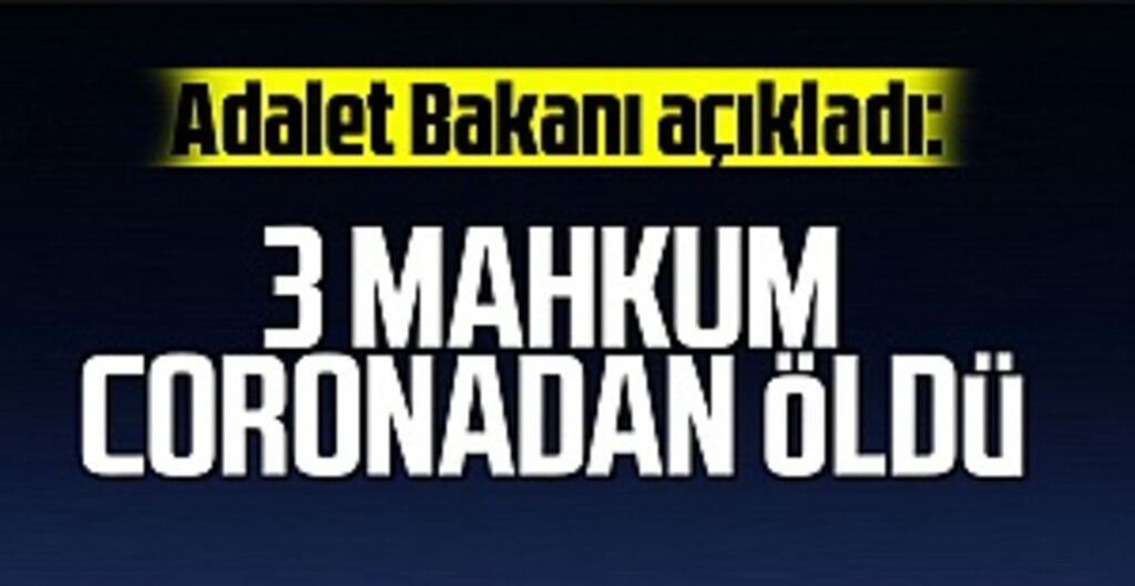 Adalet Bakanı Gül: Cezaevlerinde 3 Mahkum Koronavirüs Nedeniyle Hayatını Kaybetti