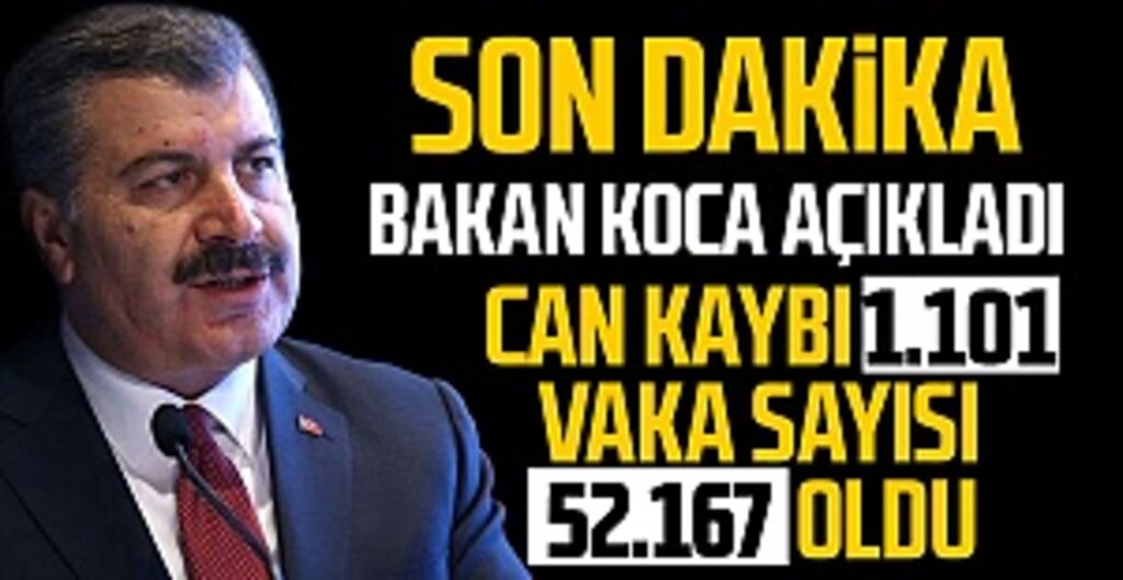 Bakan Koca: Koronavirüs Nedeniyle Can Kaybı 1.101'e Yükseldi
