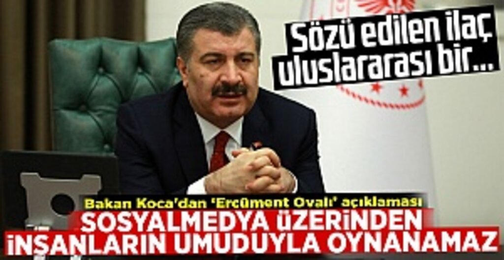Bakan Koca'dan Ovalı'nın İlaç Açıklamasına Tepki: Sosyal Medya Üzerinden Umutla Oynanamaz