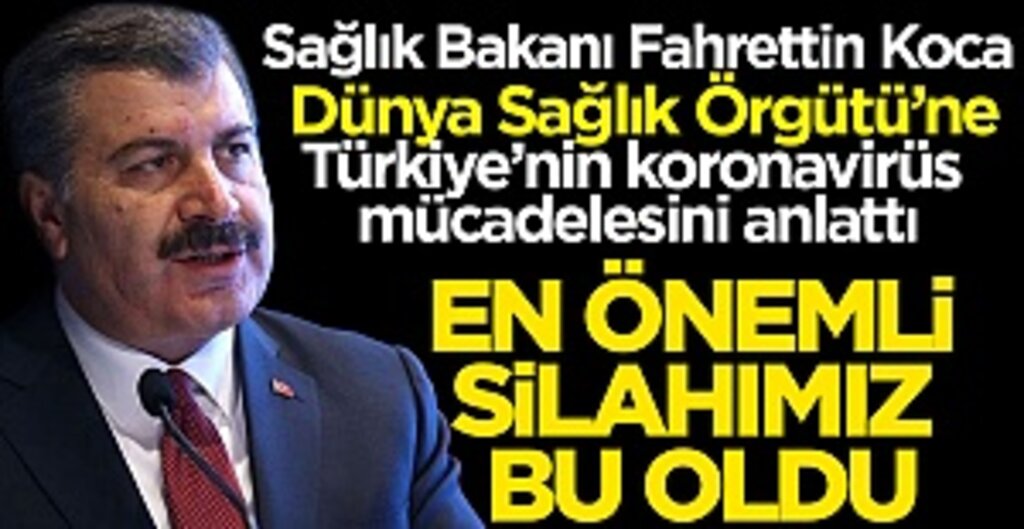 Bakan Koca, DSÖ Toplantısında Türkiye'nin Koronavirüs Mücadelesini Anlattı