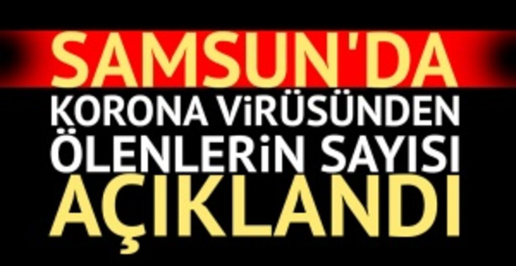 Samsun'da Koronavirüs Vaka ve Ölü Sayısı